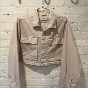 TNA Women's Cropped Utility Jacket in Tan
